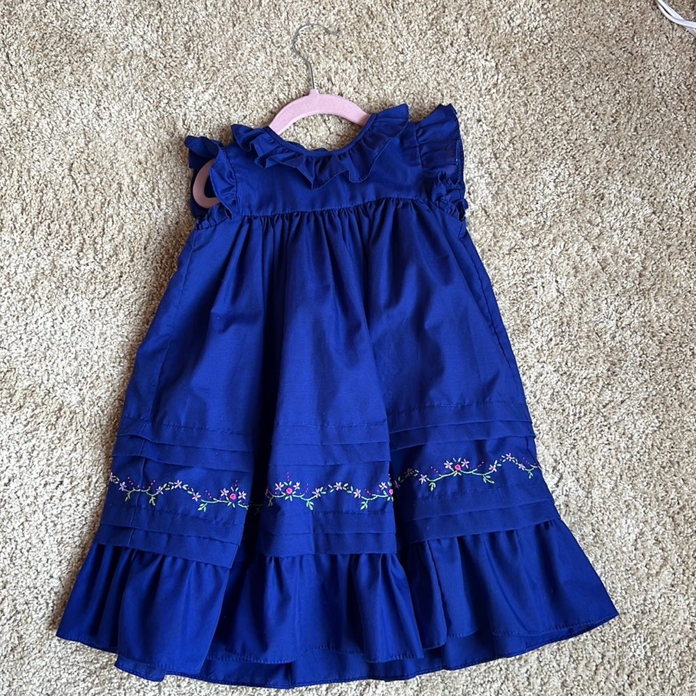 The Proper Peony midnight willow dress 3t